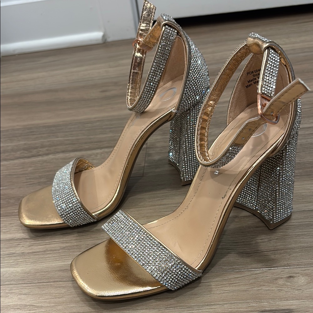 Elegant Gold And Silver Women's Heels
